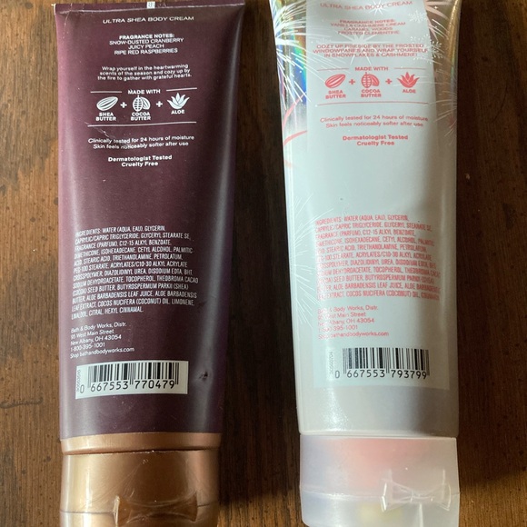 Bath & body Works 8 ounces each snowflakes & cashmere,  frosted cranberry - Picture 2 of 2